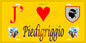 Plaque métal décorative 15 x 30 cm jaune J' ❤️ Piedigriggio Canton de la Golo-Morosaglia Haute-Corse