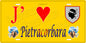 Plaque métal décorative 15 x 30 cm jaune J' ❤️ Pietracorbara  Canton du Cap Corse Haute-Corse
