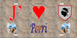 Plaque métal décorative 15 x 30 cm mur antique J' ❤️ Porri Canton de Casinca-Fumalto Haute-Corse