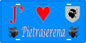 Plaque métal décorative 15 x 30 cm bleu J' ❤️ Pietraserena Canton de Ghisonaccia Haute-Corse