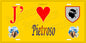 Plaque métal décorative 15 x 30 cm jaune J' ❤️ Pietroso Canton de Fiumorbo-Castello Haute-Corse