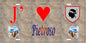 Plaque métal décorative 15 x 30 cm mur antique J' ❤️ Pietroso Canton de Fiumorbo-Castello Haute-Corse