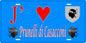 Plaque métal décorative 15 x 30 cm bleu J' ❤️ Prunelli-di-Casacconi Canton de Golo-Morosaglia Haute-Corse