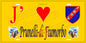 Plaque métal décorative 15 x 30 cm jaune J' ❤️ Prunelli-di-Fiumorbo Canton de Fiumorbo-Castello Haute-Corse