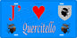 Plaque métal décorative 15 x 30 cm bleu J' ❤️ Quercitello Canton de Casinca-Fumalto Haute-Corse