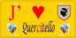 Plaque métal décorative 15 x 30 cm jaune J' ❤️ Quercitello Canton de Casinca-Fumalto Haute-Corse