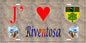 Plaque métal décorative 15 x 30 cm mur antique J' ❤️ Riventosa Canton de Corte Haute-Corse