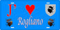 Plaque métal décorative 15 x 30 cm bleu J' ❤️ Rogliano Canton de Cap Corse Haute-Corse