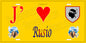 Plaque métal décorative 15 x 30 cm jaune J' ❤️ Rusio Canton de Fiumorbo-Castello Haute-Corse