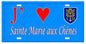 Plaque métal décorative 15 x 30 cm I l'♥ Sainte Marie aux Chênes, canton de Rombas Moselle 57