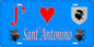 Plaque métal décorative 15 x 30 cm bleu J' ❤️ Sant'Antonino Canton de Calvi Haute-Corse