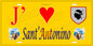 Plaque métal décorative 15 x 30 cm jaune J' ❤️ Sant'Antonino Canton de Calvi Haute-Corse