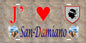 Plaque métal décorative 15 x 30 cm mur antique J' ❤️ San Damiano Canton de Golo-Morosaglia Haute-Corse