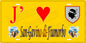 Plaque métal décorative 15 x 30 cm jaune J' ❤️ San Gavino di Fiumorbo Canton de Fiumorbo-Castello Haute-Corse