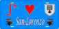 Plaque métal décorative 15 x 30 cm bleu J' ❤️San-Lorenzo Canton de Golo-Morosaglia Haute-Corse