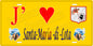 Plaque métal décorative 15 x 30 cm jaune J' ❤️San-Martino-di-Lota Canton du Cap Corse Haute-Corse