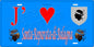Plaque métal décorative 15 x 30 cm bleu J' ❤️ Santa-Reparata-di-Balagna Canton de l'Île-Rousse Haute-Corse