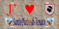 Plaque métal décorative 15 x 30 cm mur antique J' ❤️ Santo-Pietro-di-Venaco Canton de Corte Haute-Corse