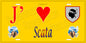 Plaque métal décorative 15 x 30 cm jaune J' ❤️ Scata Canton de Casinca-Fumalto Haute-Corse
