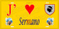 Plaque métal décorative 15 x 30 cm jaune  J' ❤️Sermano Canton de Golo-Morosaglia Haute-Corse