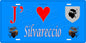 Plaque métal décorative 15 x 30 cm bleu J' ❤️ Silvareccio Canton de Casinca-Fumalto Haute-Corse