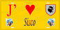 Plaque métal décorative 15 x 30 cm jaune J' ❤️ Sisco Canton du Cap Corse Haute-Corse