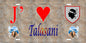 Plaque métal décorative 15 x 30 cm mur antique J' ❤️ Talasani Canton de Casinca-Fumalto Haute-Corse