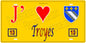 Plaque métal décorative,J'❤️Troyes, Aube (10)