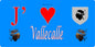 Plaque métal décorative 15 x 30 cm bleu J' ❤️ Vallecalle Canton de Biguglia-Nebbio Haute-Corse