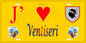 Plaque métal décorative 15 x 30 cm jaune J' ❤️ Ventiseri Canton de Canton de Fiumorbo-Castello Haute-Corse