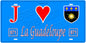 Plaque métal décorative, J' ❤️La Guadeloupe (971), Outre Mer