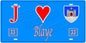 Plaque métal décorative, J' ❤️Blaye, Gironde (33)
