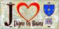 Plaque métal décorative, J' ❤️Digne les Bains, Alpes de Haute Provence 04 fond carte