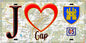 Plaque métal décorative, J' ❤️Gap, Hautes Alpes  05 fond carte