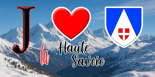 Plaque métal décorative  J' ❤️ La Haute Savoie (74)