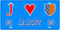 Plaque métal décorative, J' ❤️La Lozère (48), région Occitanie