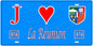 Plaque métal décorative, J' ❤️La Réunion (974), Outre Mer