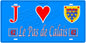 Plaque métal décorative, J' ❤️Le Pas de Calais (62), région Hauts de France