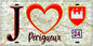 Plaque métal décorative, J' ❤️Périgueux, Dordogne 24 fond carte