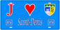 Plaque métal décorative, J' ❤️Saint-Denis, La Réunion (974), Outre Mer