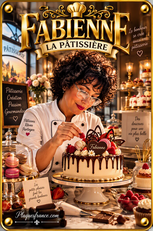 Plaque métal décorative, Fabienne Patissière