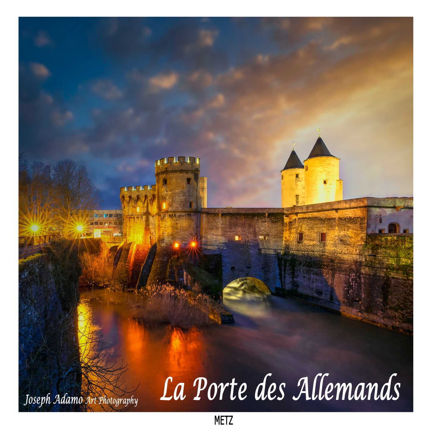 Plaque métal décorative 30 x 30 cm La Porte des Allemands Metz, Moselle 57