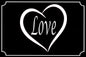 plaque love 20x30 fond noir