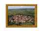 Plaque métal décorative 20 x 30 cm Vue aérienne de Marsal Moselle 57