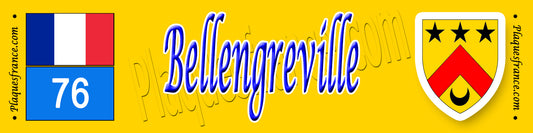 Bellengreville (76) – Plaque héraldique 10x40 de collection