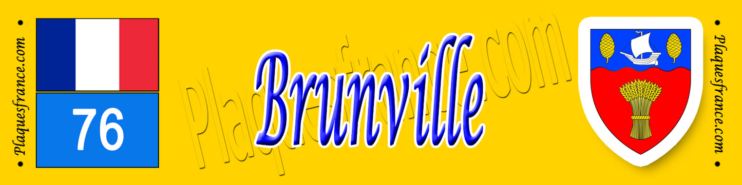 Brunville (76) – Plaque héraldique de collection