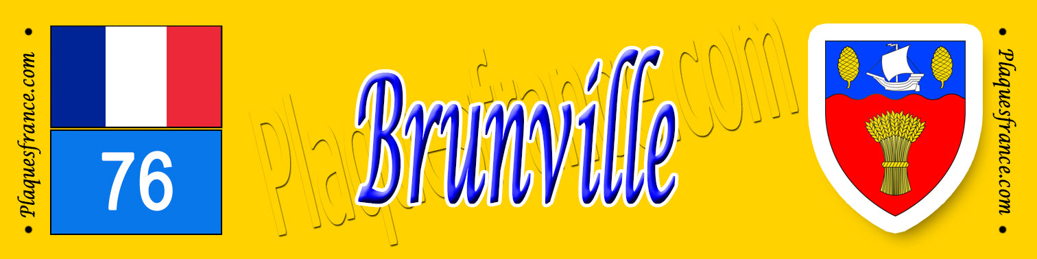Brunville (76) – Plaque héraldique de collection