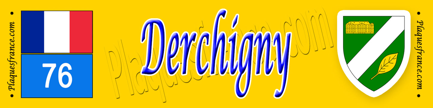 Derchigny (76) – Plaque héraldique de collection