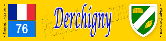 Derchigny (76) – Plaque héraldique de collection