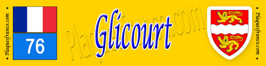 Glicourt (76) – Plaque héraldique de collection